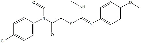 1-(4-chlorophenyl)-2,5-dioxo-3-pyrrolidinyl N'-(4-methoxyphenyl)-N-methylimidothiocarbamate|