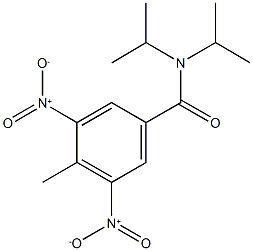 3,5-bisnitro-N,N-diisopropyl-4-methylbenzamide 化学構造式