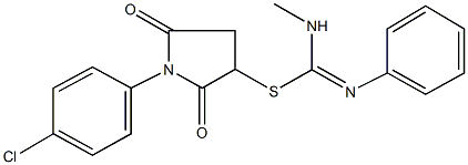 353783-46-7 1-(4-chlorophenyl)-2,5-dioxo-3-pyrrolidinyl N-methyl-N'-phenylimidothiocarbamate