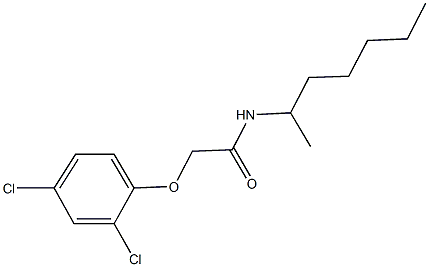 2-(2,4-dichlorophenoxy)-N-(1-methylhexyl)acetamide Structure