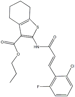 353783-94-5 propyl 2-{[3-(2-chloro-6-fluorophenyl)acryloyl]amino}-4,5,6,7-tetrahydro-1-benzothiophene-3-carboxylate