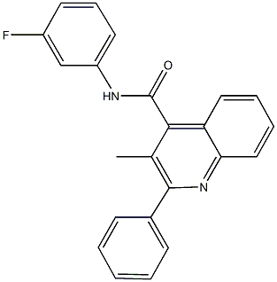 N-(3-fluorophenyl)-3-methyl-2-phenyl-4-quinolinecarboxamide Struktur