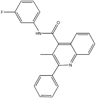 N-(3-fluorophenyl)-3-methyl-2-phenyl-4-quinolinecarboxamide,353784-17-5,结构式