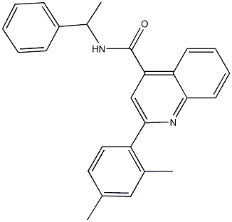 2-(2,4-dimethylphenyl)-N-(1-phenylethyl)-4-quinolinecarboxamide Structure