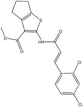 methyl 2-{[3-(2,4-dichlorophenyl)acryloyl]amino}-5,6-dihydro-4H-cyclopenta[b]thiophene-3-carboxylate Structure