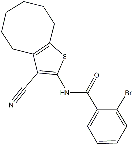 2-bromo-N-(3-cyano-4,5,6,7,8,9-hexahydrocycloocta[b]thien-2-yl)benzamide|