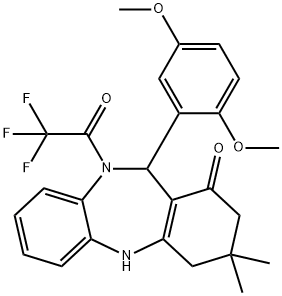 353784-66-4 11-(2,5-dimethoxyphenyl)-3,3-dimethyl-10-(trifluoroacetyl)-2,3,4,5,10,11-hexahydro-1H-dibenzo[b,e][1,4]diazepin-1-one