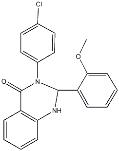 3-(4-chlorophenyl)-2-(2-methoxyphenyl)-2,3-dihydro-4(1H)-quinazolinone 化学構造式