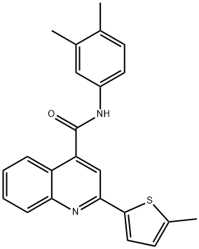 N-(3,4-dimethylphenyl)-2-(5-methyl-2-thienyl)-4-quinolinecarboxamide Structure