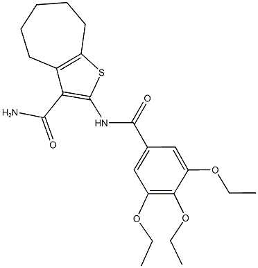 2-[(3,4,5-triethoxybenzoyl)amino]-5,6,7,8-tetrahydro-4H-cyclohepta[b]thiophene-3-carboxamide|