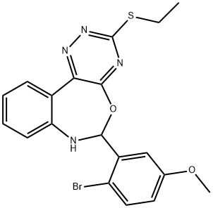 4-bromo-3-[3-(ethylsulfanyl)-6,7-dihydro[1,2,4]triazino[5,6-d][3,1]benzoxazepin-6-yl]phenyl methyl ether|