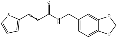 N-(1,3-benzodioxol-5-ylmethyl)-3-(2-thienyl)acrylamide Structure