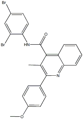 N-(2,4-dibromophenyl)-2-(4-methoxyphenyl)-3-methyl-4-quinolinecarboxamide|