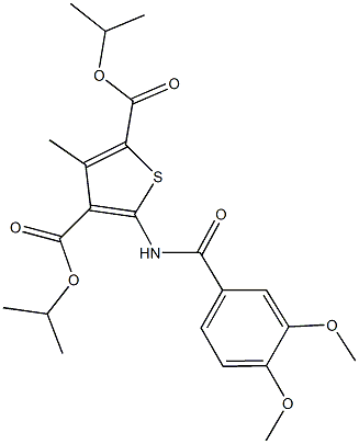 diisopropyl 5-[(3,4-dimethoxybenzoyl)amino]-3-methyl-2,4-thiophenedicarboxylate 结构式
