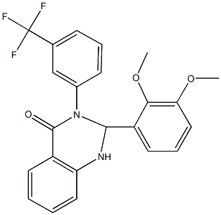 2-(2,3-dimethoxyphenyl)-3-[3-(trifluoromethyl)phenyl]-2,3-dihydro-4(1H)-quinazolinone,353786-08-0,结构式