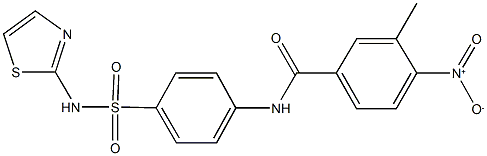 4-nitro-3-methyl-N-{4-[(1,3-thiazol-2-ylamino)sulfonyl]phenyl}benzamide Structure