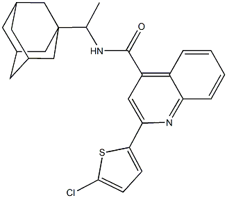 353786-20-6 N-[1-(1-adamantyl)ethyl]-2-(5-chloro-2-thienyl)-4-quinolinecarboxamide