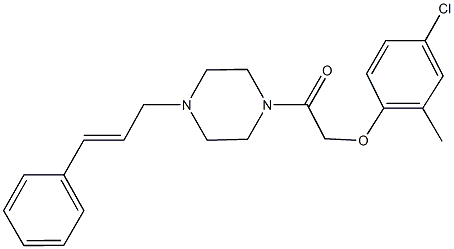 1-[(4-chloro-2-methylphenoxy)acetyl]-4-cinnamylpiperazine Structure