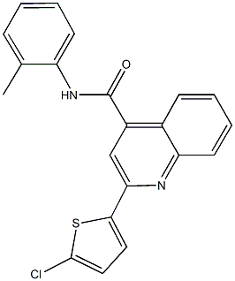 2-(5-chloro-2-thienyl)-N-(2-methylphenyl)-4-quinolinecarboxamide Struktur
