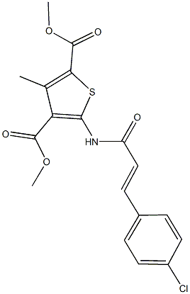 353786-39-7 dimethyl 5-{[3-(4-chlorophenyl)acryloyl]amino}-3-methyl-2,4-thiophenedicarboxylate