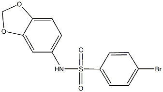 N-(1,3-benzodioxol-5-yl)-4-bromobenzenesulfonamide Struktur