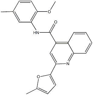 N-(2-methoxy-5-methylphenyl)-2-(5-methyl-2-furyl)-4-quinolinecarboxamide,353787-03-8,结构式