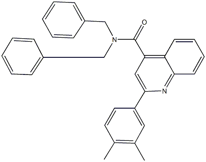 N,N-dibenzyl-2-(3,4-dimethylphenyl)-4-quinolinecarboxamide Structure