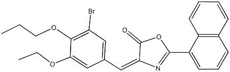 4-(3-bromo-5-ethoxy-4-propoxybenzylidene)-2-(1-naphthyl)-1,3-oxazol-5(4H)-one Struktur