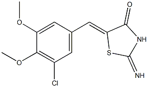 5-(3-chloro-4,5-dimethoxybenzylidene)-2-imino-1,3-thiazolidin-4-one Structure