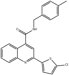 2-(5-chloro-2-thienyl)-N-(4-methylbenzyl)-4-quinolinecarboxamide,353787-29-8,结构式