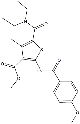 methyl 5-[(diethylamino)carbonyl]-2-[(4-methoxybenzoyl)amino]-4-methyl-3-thiophenecarboxylate|