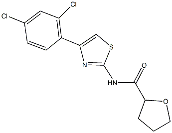 N-[4-(2,4-dichlorophenyl)-1,3-thiazol-2-yl]tetrahydro-2-furancarboxamide Struktur