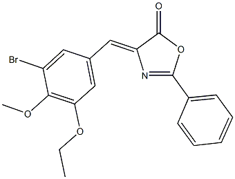 4-(3-bromo-5-ethoxy-4-methoxybenzylidene)-2-phenyl-1,3-oxazol-5(4H)-one Structure