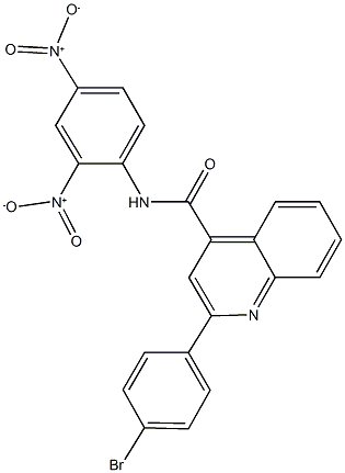 N-{2,4-bisnitrophenyl}-2-(4-bromophenyl)-4-quinolinecarboxamide Struktur