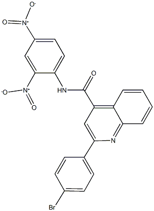 N-{2,4-bisnitrophenyl}-2-(4-bromophenyl)-4-quinolinecarboxamide Structure