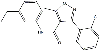 3-(2-chlorophenyl)-N-(3-ethylphenyl)-5-methyl-4-isoxazolecarboxamide,353787-89-0,结构式