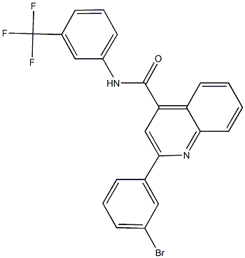 2-(3-bromophenyl)-N-[3-(trifluoromethyl)phenyl]-4-quinolinecarboxamide Structure