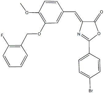 2-(4-bromophenyl)-4-{3-[(2-fluorobenzyl)oxy]-4-methoxybenzylidene}-1,3-oxazol-5(4H)-one|