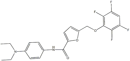 N-[4-(diethylamino)phenyl]-5-[(2,3,5,6-tetrafluorophenoxy)methyl]-2-furamide Struktur