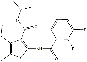 isopropyl 2-[(2,3-difluorobenzoyl)amino]-4-ethyl-5-methyl-3-thiophenecarboxylate|