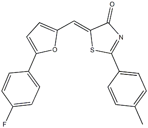 5-{[5-(4-fluorophenyl)-2-furyl]methylene}-2-(4-methylphenyl)-1,3-thiazol-4(5H)-one|