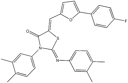 3-(3,4-dimethylphenyl)-2-[(3,4-dimethylphenyl)imino]-5-{[5-(4-fluorophenyl)-2-furyl]methylene}-1,3-thiazolidin-4-one|