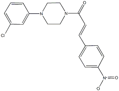 1-(3-chlorophenyl)-4-(3-{4-nitrophenyl}acryloyl)piperazine,353788-41-7,结构式