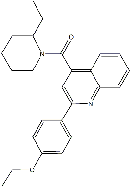 2-(4-ethoxyphenyl)-4-[(2-ethyl-1-piperidinyl)carbonyl]quinoline Struktur