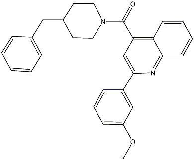 4-[(4-benzyl-1-piperidinyl)carbonyl]-2-(3-methoxyphenyl)quinoline|