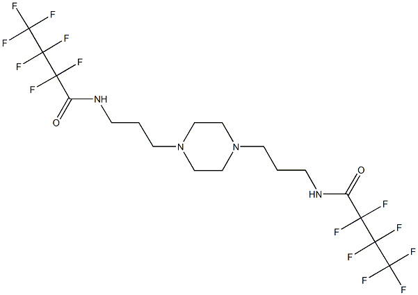 2,2,3,3,4,4,4-heptafluoro-N-[3-(4-{3-[(2,2,3,3,4,4,4-heptafluorobutanoyl)amino]propyl}-1-piperazinyl)propyl]butanamide,353788-71-3,结构式