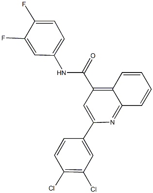 2-(3,4-dichlorophenyl)-N-(3,4-difluorophenyl)-4-quinolinecarboxamide Structure