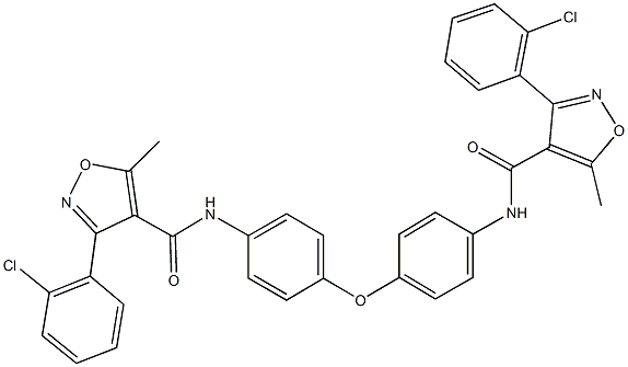 353789-92-1 3-(2-chlorophenyl)-N-{4-[4-({[3-(2-chlorophenyl)-5-methyl-4-isoxazolyl]carbonyl}amino)phenoxy]phenyl}-5-methyl-4-isoxazolecarboxamide