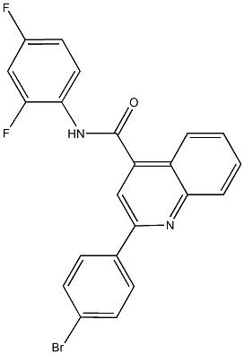 2-(4-bromophenyl)-N-(2,4-difluorophenyl)-4-quinolinecarboxamide Structure