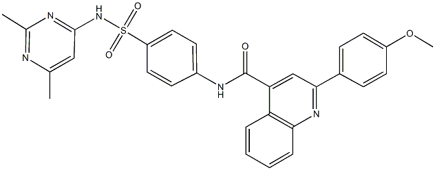 N-(4-{[(2,6-dimethyl-4-pyrimidinyl)amino]sulfonyl}phenyl)-2-(4-methoxyphenyl)-4-quinolinecarboxamide,353790-24-6,结构式